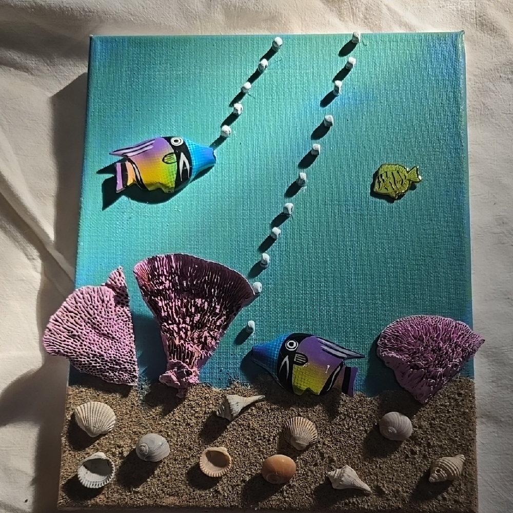 Colorful Ocean-Themed Canvas Art